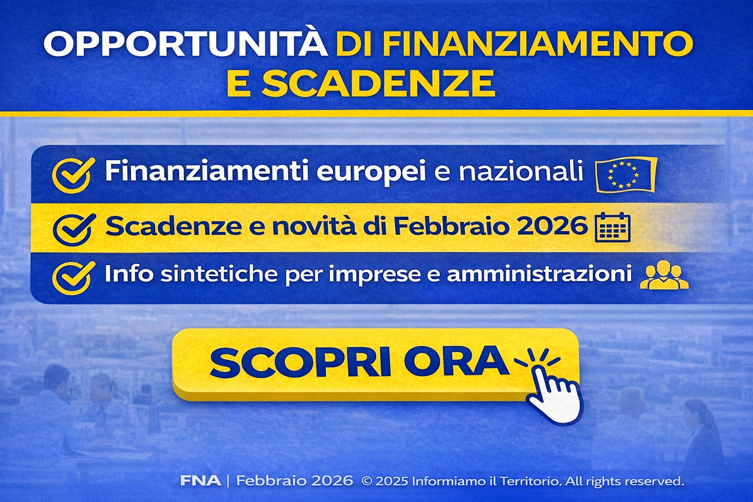 Clicca per visualizzare i finanziamenti disponibili